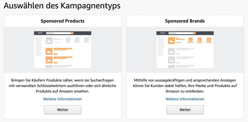 Amazon Sponsored Products und Sponsored Brand